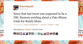 Illustration for article titled How A Bill Simmons Tweet Ended Up With Randy Moss Being Traded